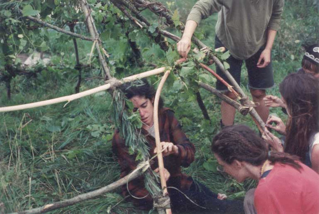 Construction of Menstrual Hut in Dreamtime Village Orchard August, 1992